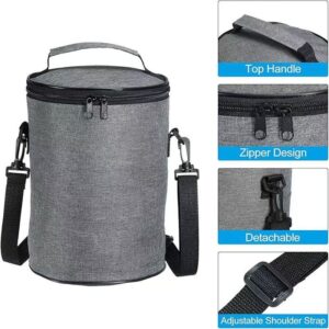Nike-style sleek blue lunch tote with lightweight sporty design for work