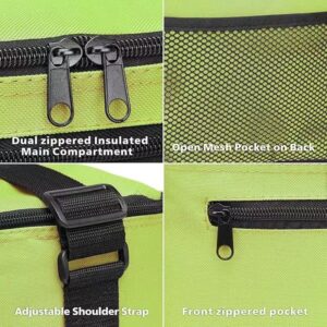 Portable cooler bag with wheels and extendable handle, suitable for travel, camping, and family outings