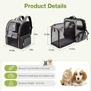 Legs-out tail-out design small dog backpack