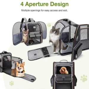 Breathable mesh hands-free dog carrier backpack