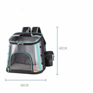 Pet carrier backpack with water bottle holders