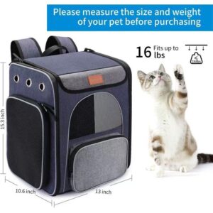 Expandable pet carrier backpack for airline travel