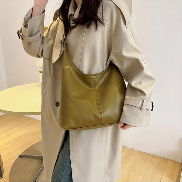 Large Vegan Leather Tote Bag for Women Waterproof Spacious Work Bag Laptop Carryall LW-302 - Image 2